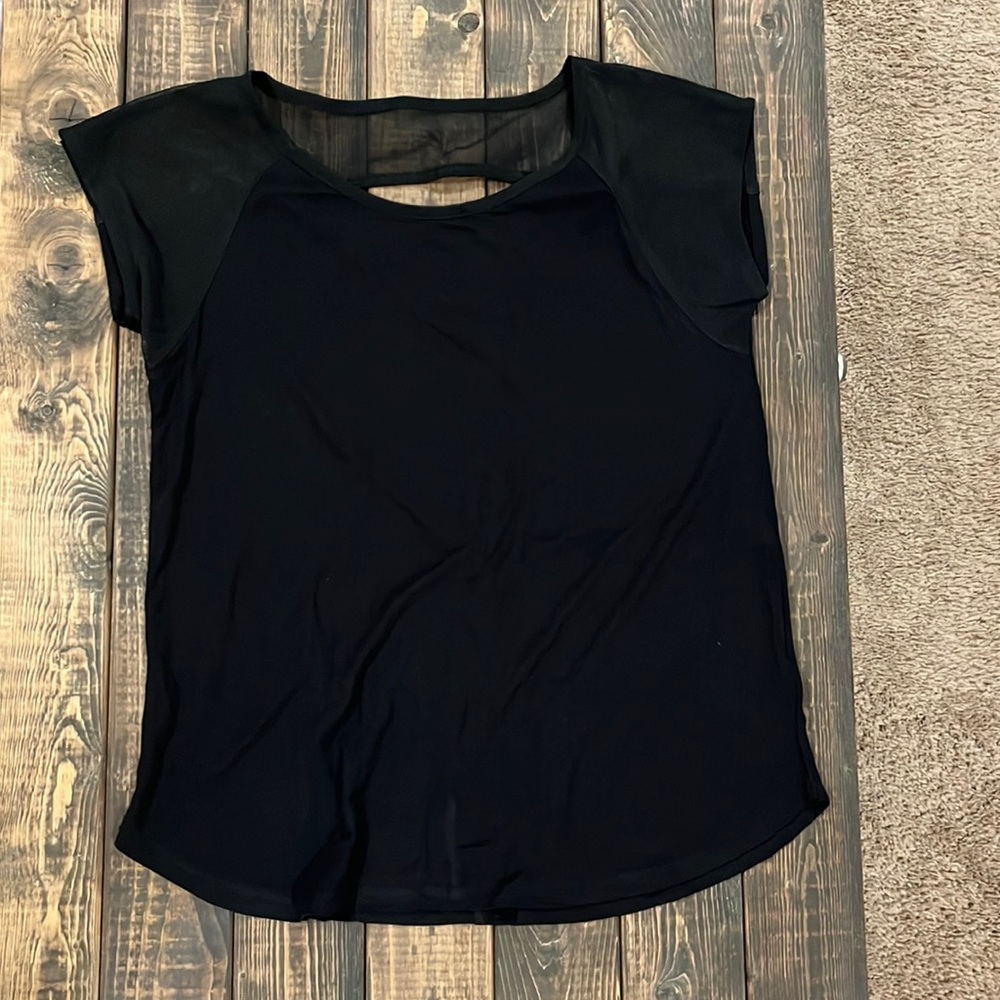 🌟 5/$20 Black Sheer Sleeve Dress Shirt